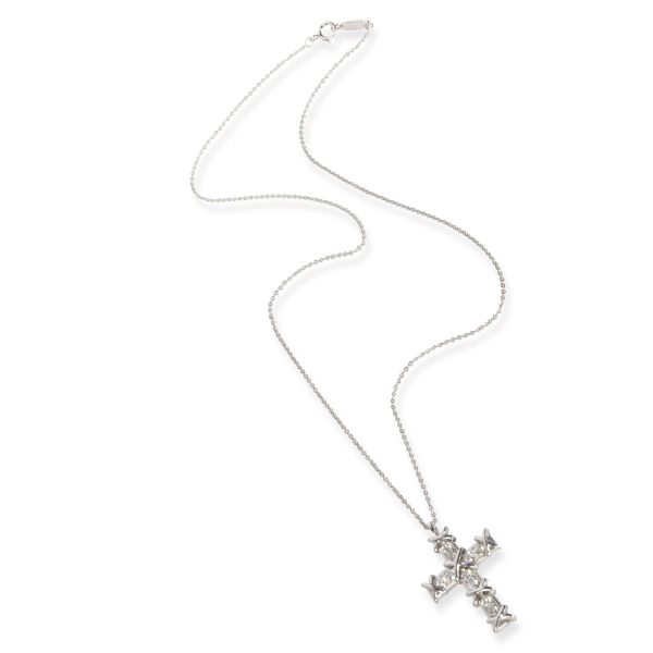 107439 pv Tiffany Co Schlumberger Diamond Necklace in Platinum 035 CTW