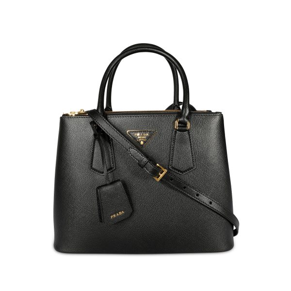 107466 fv Prada Black Saffiano Leather Small Galleria Bag