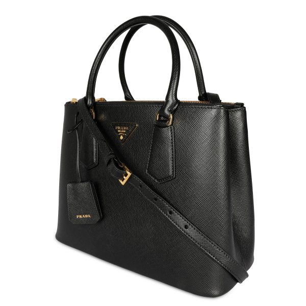 107466 sv Prada Black Saffiano Leather Small Galleria Bag