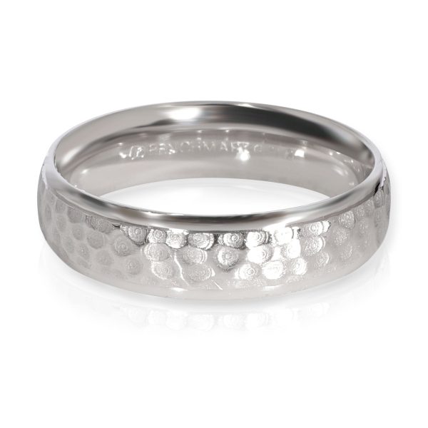 107469 fv Benchmark Hammered 6mm Wedding Band in Platinum