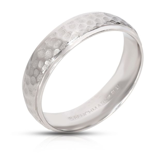 107469 pv 4a951f08 32ce 4a42 bc60 47ae41aacfe2 Benchmark Hammered 6mm Wedding Band in Platinum