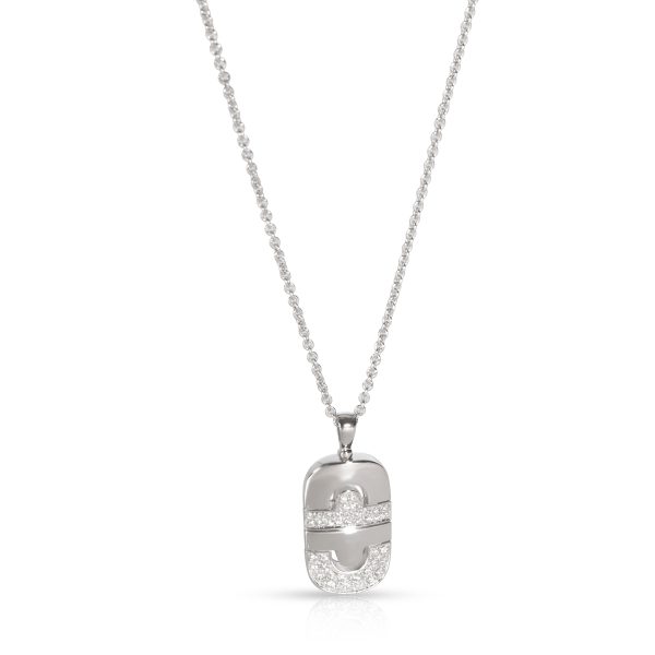 107500 fv Bulgari Parentesi Diamond Necklace in 18K White Gold 052 CTW