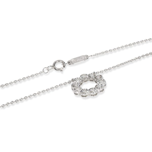 107528 clasp Tiffany Co Jazz Circle Diamond Necklace in Platinum 090 CTW