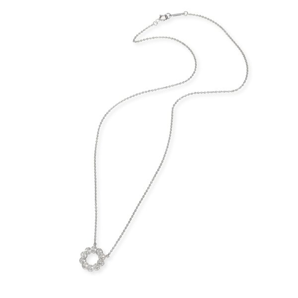 107528 pv Tiffany Co Jazz Circle Diamond Necklace in Platinum 090 CTW