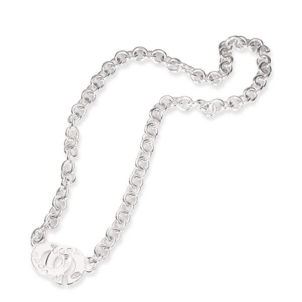 107648 pv Tiffany Co 1837 Interlocking Circle Clasp Necklace in Sterling Silver