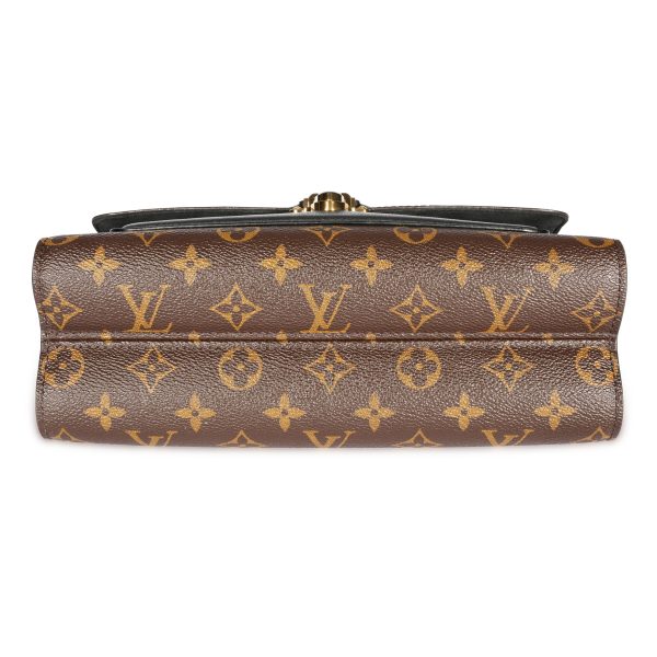 107847 stamp 0e8c69b0 6c7f 480c a384 ab04e98a3d3e Louis Vuitton Monogram Canvas Black Leather Victoire Chain Bag