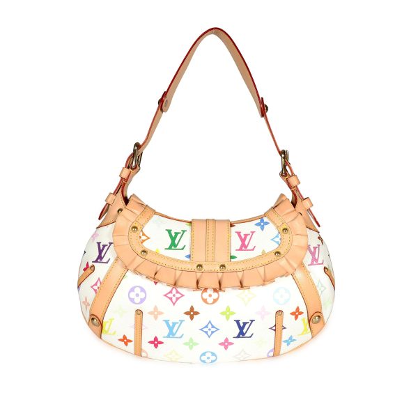 107866 bv 977aa7bc 8777 4321 b986 4673dddaebec Louis Vuitton x Takashi Murakami White Monogram Multicolore Leonor Bag