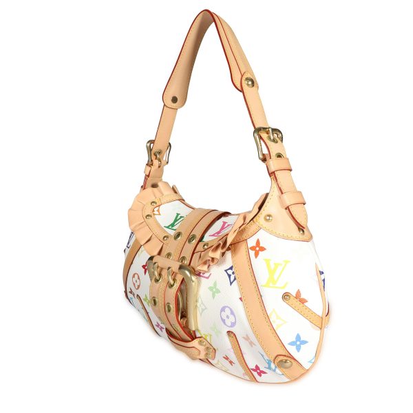 107866 sv 92f64680 a80e 4fb9 832a 8c60e757f025 Louis Vuitton x Takashi Murakami White Monogram Multicolore Leonor Bag