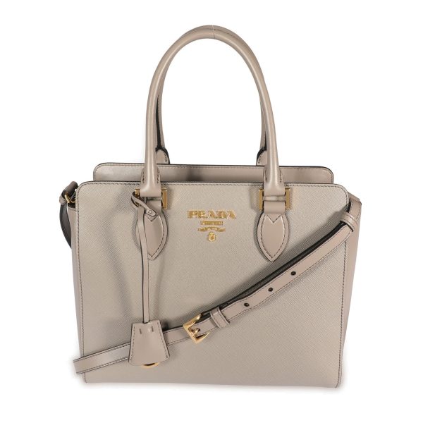 107905 fv 15114ddd 48c1 458b 8db2 43bf352fc825 Prada Argilla Saffiano City Calf Leather Tote