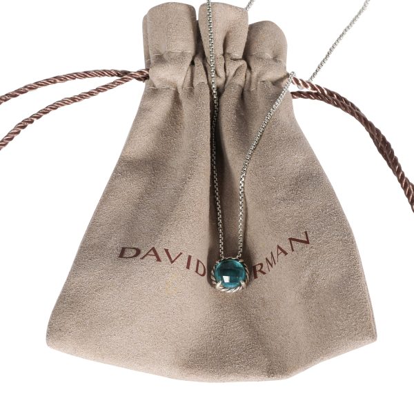 107921 box 832a70a4 08c6 4995 8a56 c2e053587b42 David Yurman Chatelaine Blue Topaz Necklace in Sterling Silver