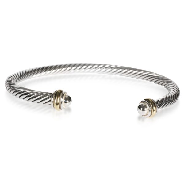 107938 fv b8d76ae9 f24b 40a9 af76 b104b7019449 David Yurman Cable Bracelet in 18K Yellow GoldSterling Silver