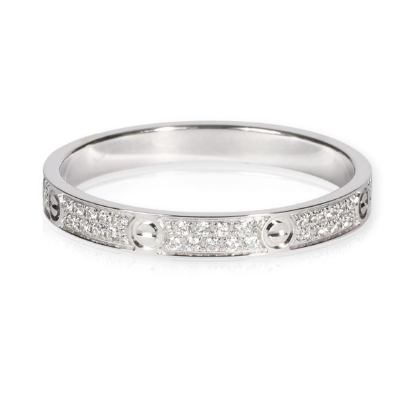 White Gold Ring Cartier Love Diamond Ring in 18K White Gold 019 CTW