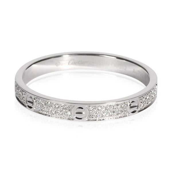 Rings Cartier Love Diamond Ring in 18K White Gold 019 CTW