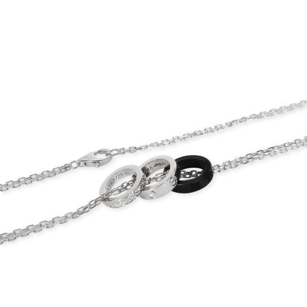 107981 clasp e9b9da14 193d 420b 9913 22d33953a902 Cartier Love Diamond Necklace in 18K White Gold Ceramic 006 CTW