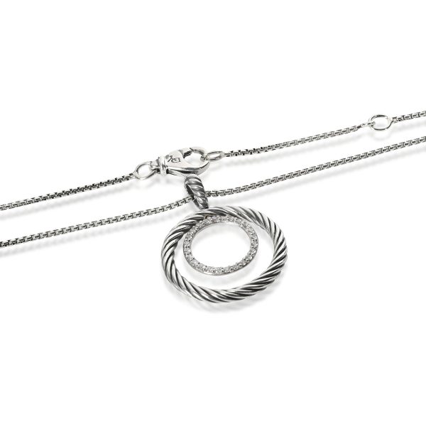 108052 clasp d875c032 8190 4977 9f86 3f77bb2888ca David Yurman Infinity Diamond Necklace in Sterling Silver 020 CTW