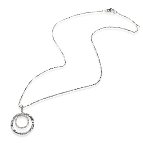 108052 pv 33a91719 827c 4bcc 8c27 536e41ce071d David Yurman Infinity Diamond Necklace in Sterling Silver 020 CTW