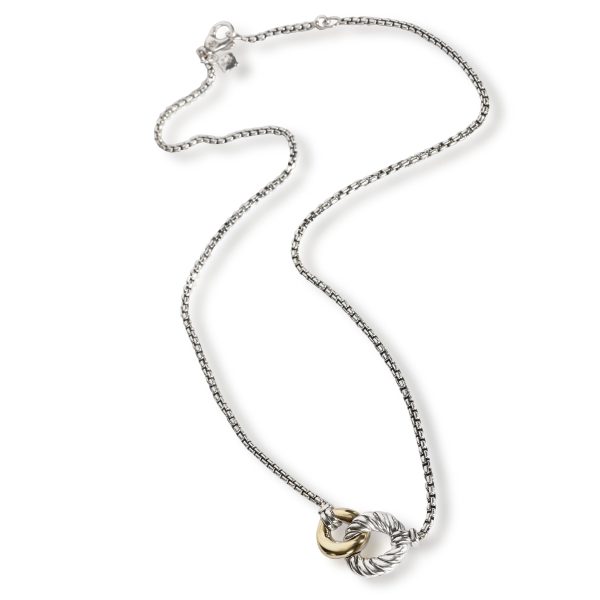 108053 pv 9ab7dda8 fdfe 4f43 9fa3 655f083e525d David Yurman Belmont Necklace in 18K Yellow GoldSterling Silver