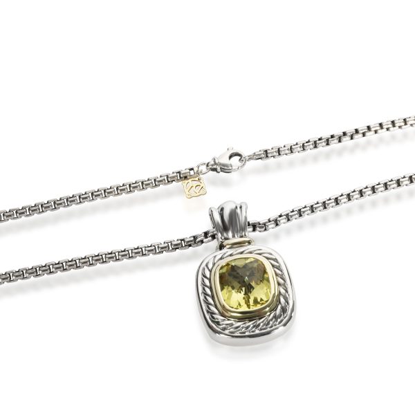 108055 clasp 395e404e d7b3 4903 b248 73d30c150bbe David Yurman Albion Lemon Quartz Necklace in 14K Yellow GoldSterling Silver