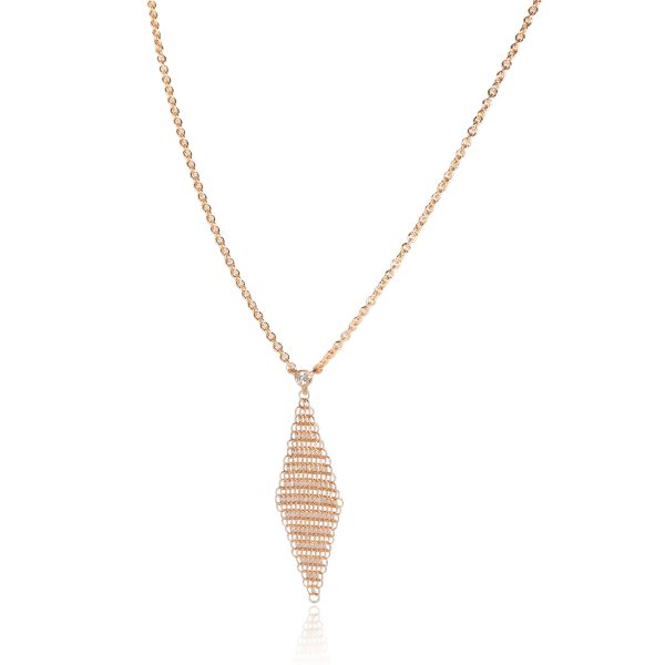 108082 fv Tiffany Co Elsa Peretti Mesh Diamond Necklace in 18K Rose Gold 003 CTW