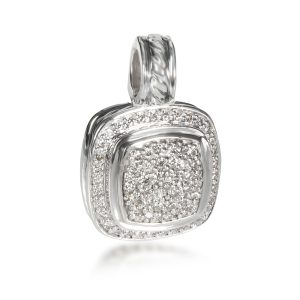 108177 fv David Yurman Albion Diamond Pendant Enhancer in Sterling Silver 056 CTW