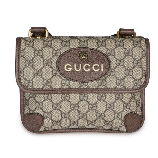 108277 fv Gucci Brown GG Supreme Neo Vintage Small Messenger Bag