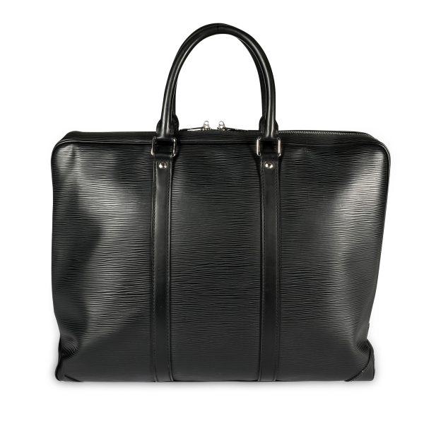 108285 pv 8f335f23 f19e 451b ad0b 8130833a2dbc Louis Vuitton Black Epi Leather Porte Documents Voyage Briefcase