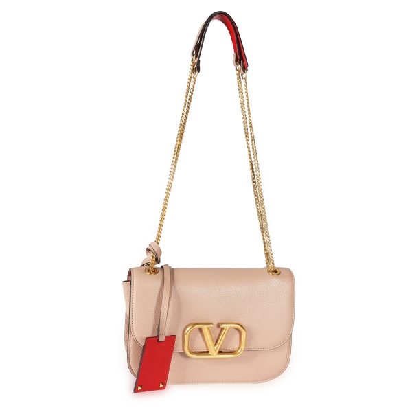 108287 bv 039218cb 7a11 4287 95c1 787ca43193d8 Valentino Rose Leather VLogo Chain Shoulder Bag