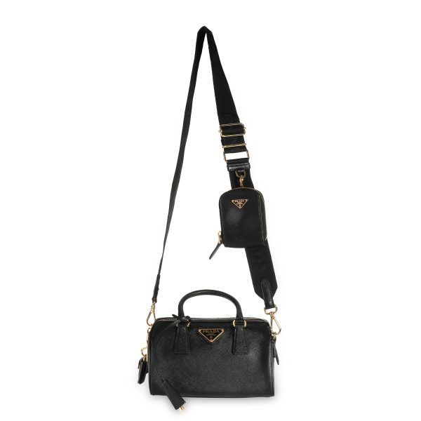 108289 bv Prada Black Saffiano Lux Leather Top Handle Bag