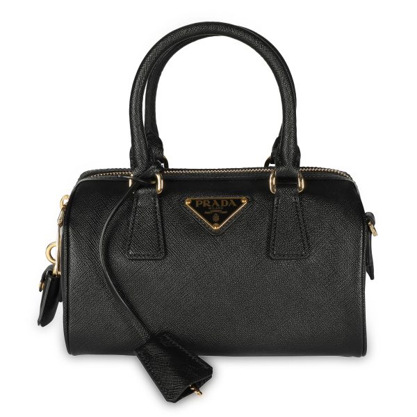 108289 fv Prada Black Saffiano Lux Leather Top Handle Bag