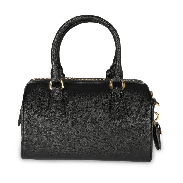 108289 pv Prada Black Saffiano Lux Leather Top Handle Bag