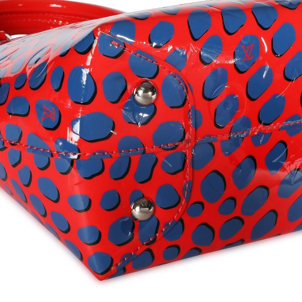 108300 box 00e66c4f e339 4f27 bc78 dd62ba457b05 Louis Vuitton Limited Edition Red Blue Vernis Jungle Dots Tote