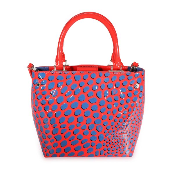 108300 pv b39d7a7e e6fd 486b 8975 a989b3429733 Louis Vuitton Limited Edition Red Blue Vernis Jungle Dots Tote