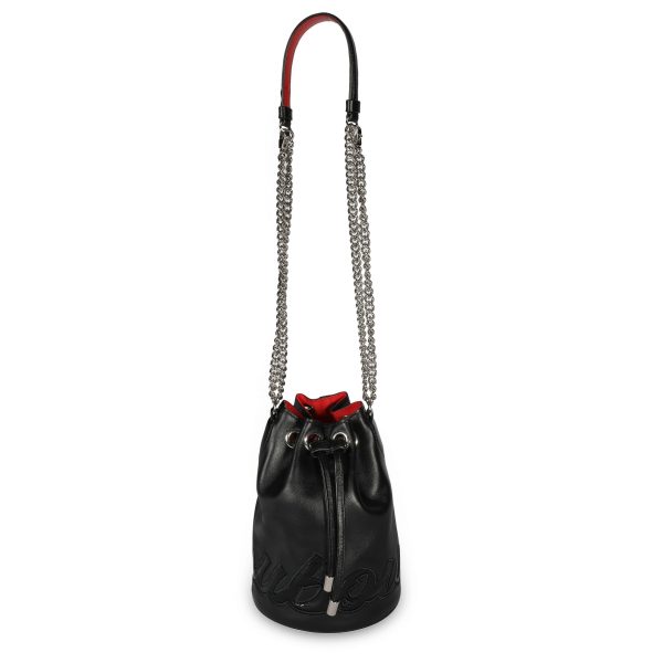 108303 bv 5b36a925 6aa8 4577 b4b4 6c3d8e524b18 Christian Louboutin Black Calfskin Patent Leather Marie Jane Bucket Bag