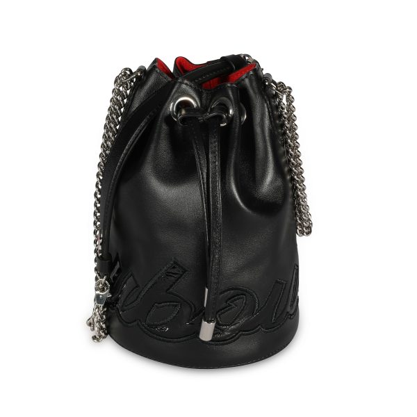 108303 fv 5de2cb24 aea5 4bb1 8723 44a883573136 Christian Louboutin Black Calfskin Patent Leather Marie Jane Bucket Bag