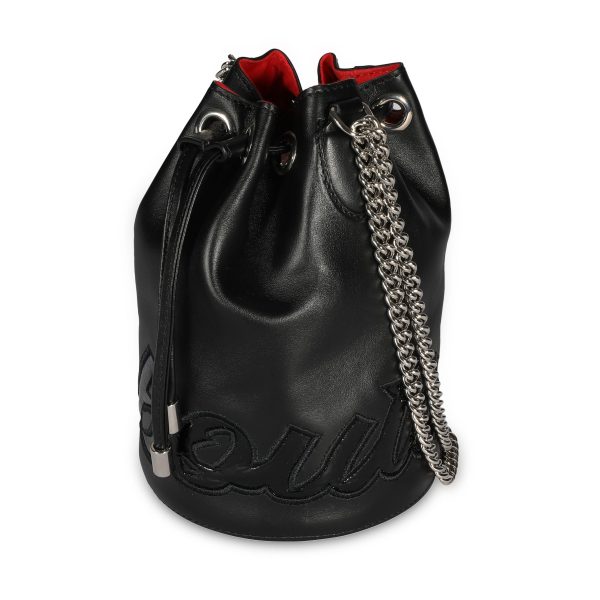 108303 sv 3c2f08a2 67f5 49f5 80b1 8adfcc46f2c5 Christian Louboutin Black Calfskin Patent Leather Marie Jane Bucket Bag