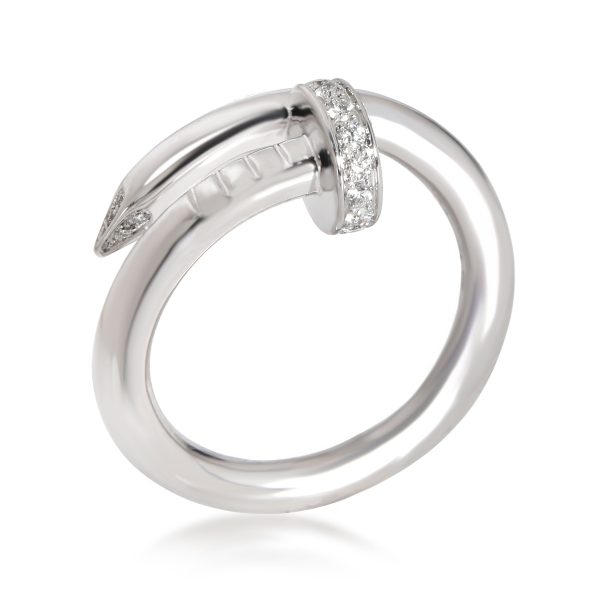 White Gold Ring Cartier Juste un Clou Diamond Ring in 18K White Gold 011 CTW