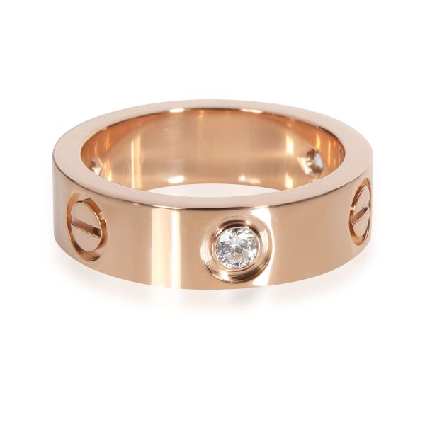 Rose Gold Ring Cartier Love Diamond Ring in 18K Pink Gold 022 CTW