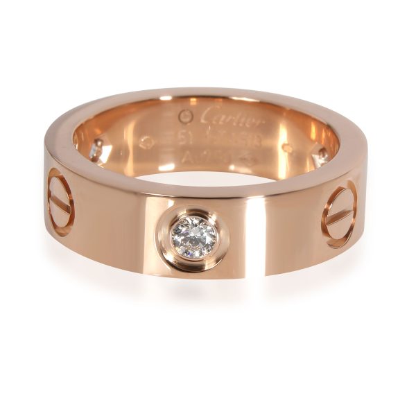 Rings Cartier Love Diamond Ring in 18K Pink Gold 022 CTW