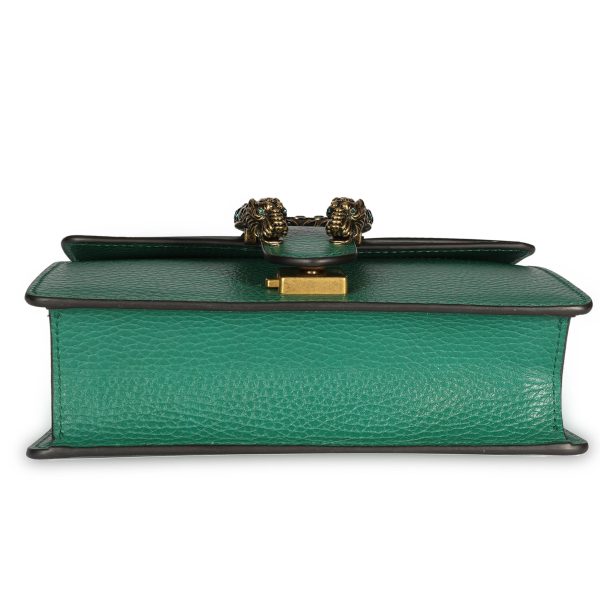 108414 stamp Gucci Green Leather Crystal Mini Dionysus Bag