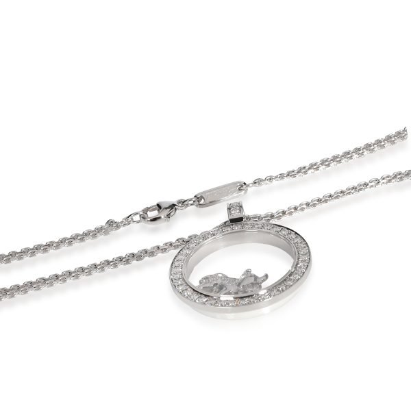 108454 clasp Chopard Happy Zodiac Taurus Diamond Necklace in 18K White Gold 14 CTW