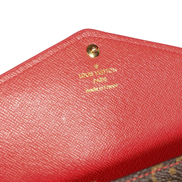 108485 ad2 Louis Vuitton Poppy Leather Monogram Canvas Retiro Sarah Wallet