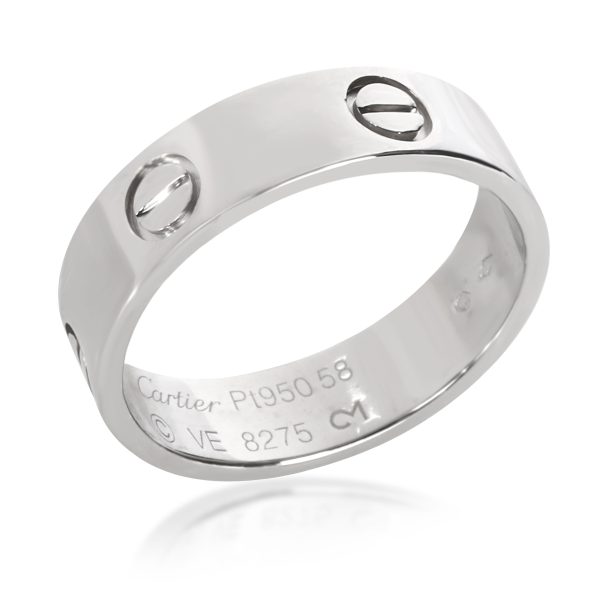 108619 av Cartier Love Ring in Platinum 55 mm