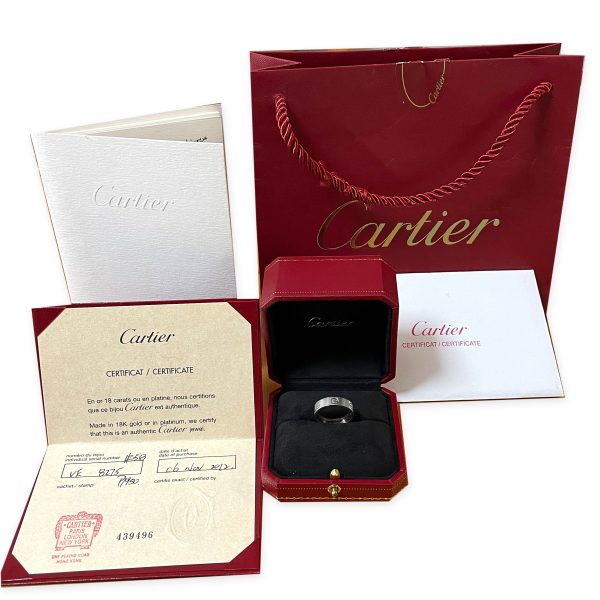 Platinum Band Cartier Love Ring in Platinum 55 mm