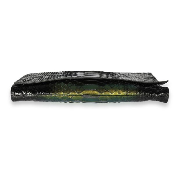 108645 stamp bcdc4209 8f06 4962 96c1 4bace291d749 Gucci Green Python Journal Clutch