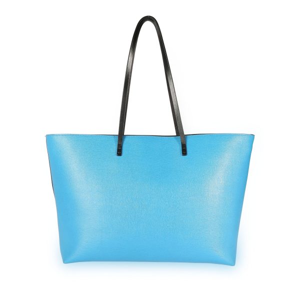 108713 pv 97f01e76 8d57 4a03 8d56 092c8665ba7d Fendi Blue Vitello Elite Leather Monster Roll Tote