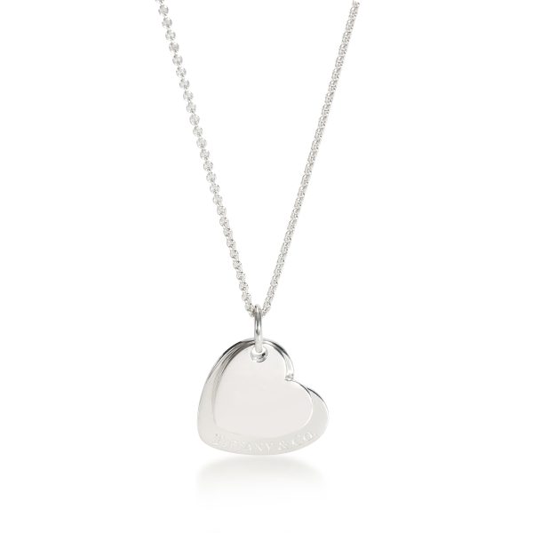 108730 fv Tiffany Co Double Heart Tag Necklace in Sterling Silver