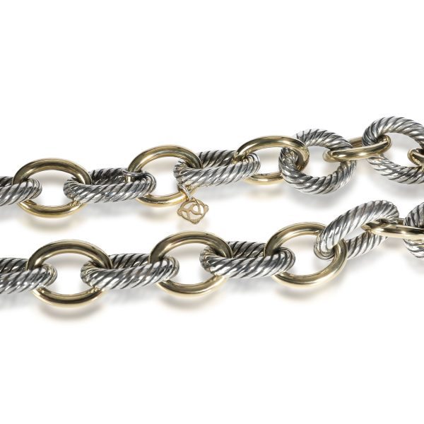 108882 clasp David Yurman Oval Link Chain Necklace in 18K Yellow GoldSterling Silver