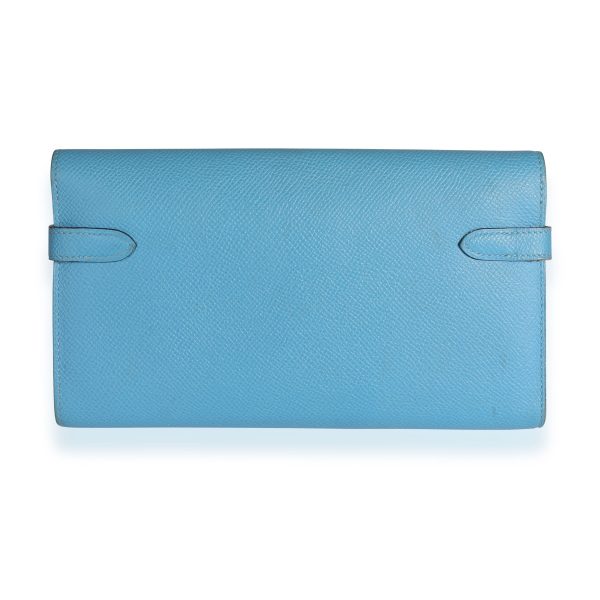 108896 bv Herm√®s Blue Paradise Epsom Leather Kelly Wallet GHW