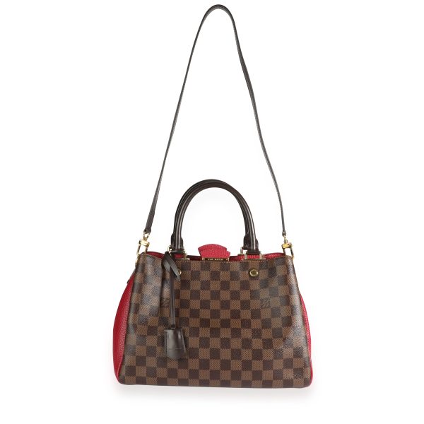 108919 bv Louis Vuitton Damier Ebene Bordeaux Taurillon Leather Brittany Bag