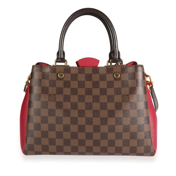 108919 pv Louis Vuitton Damier Ebene Bordeaux Taurillon Leather Brittany Bag